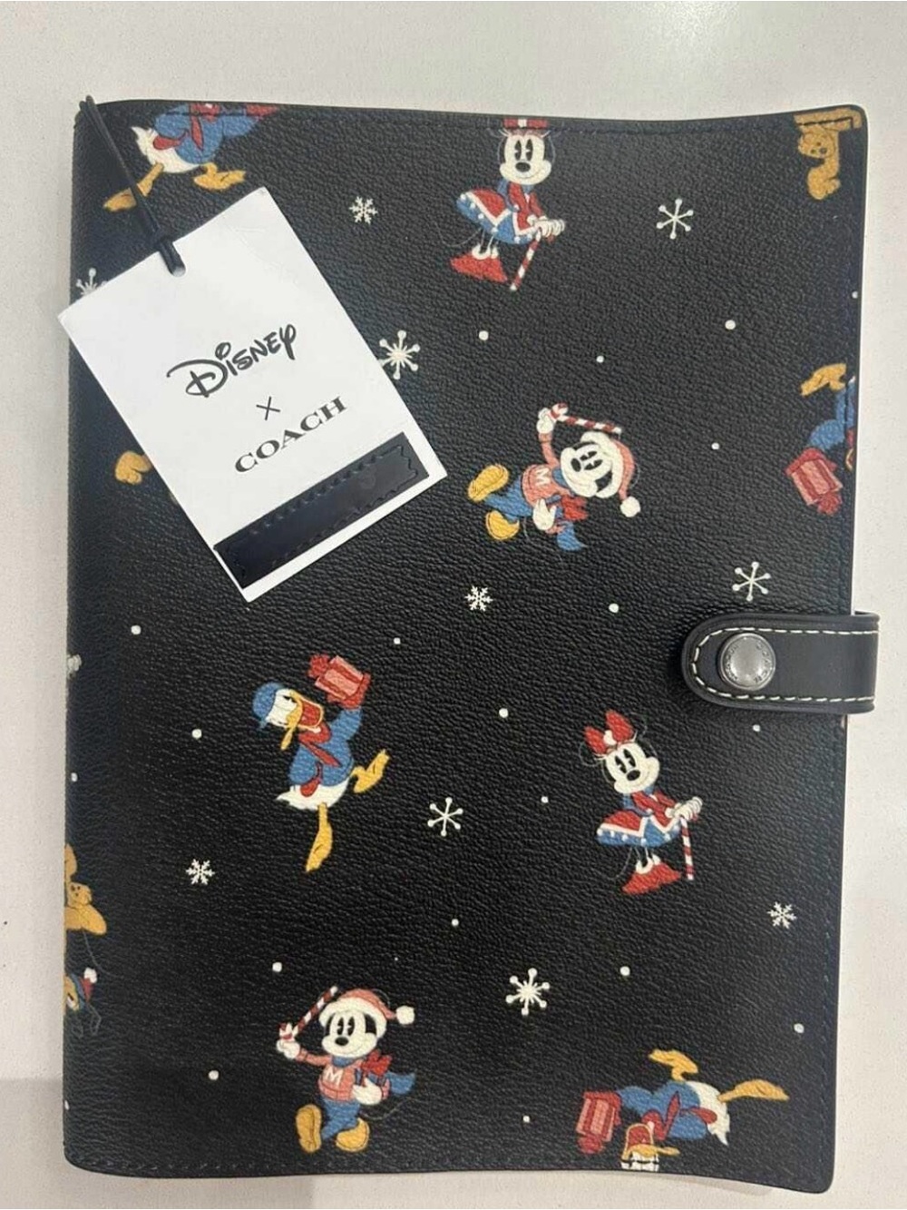 Brand New Coach CN571 Disney X Coach Notebook With Holiday Print Christmas